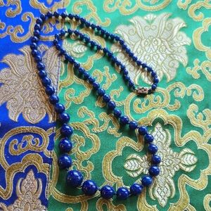 Elegant Blue Beaded Necklace